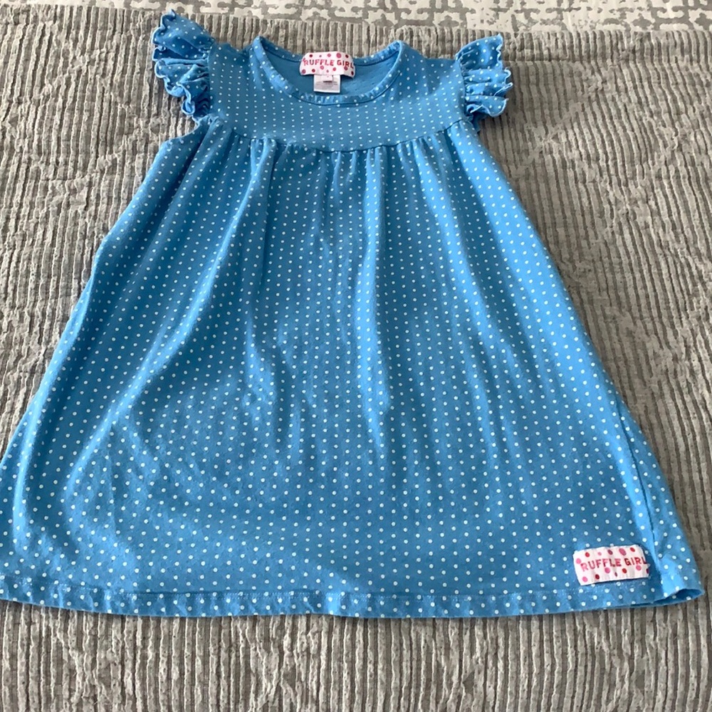 Ruffle Girl blue dress size 7